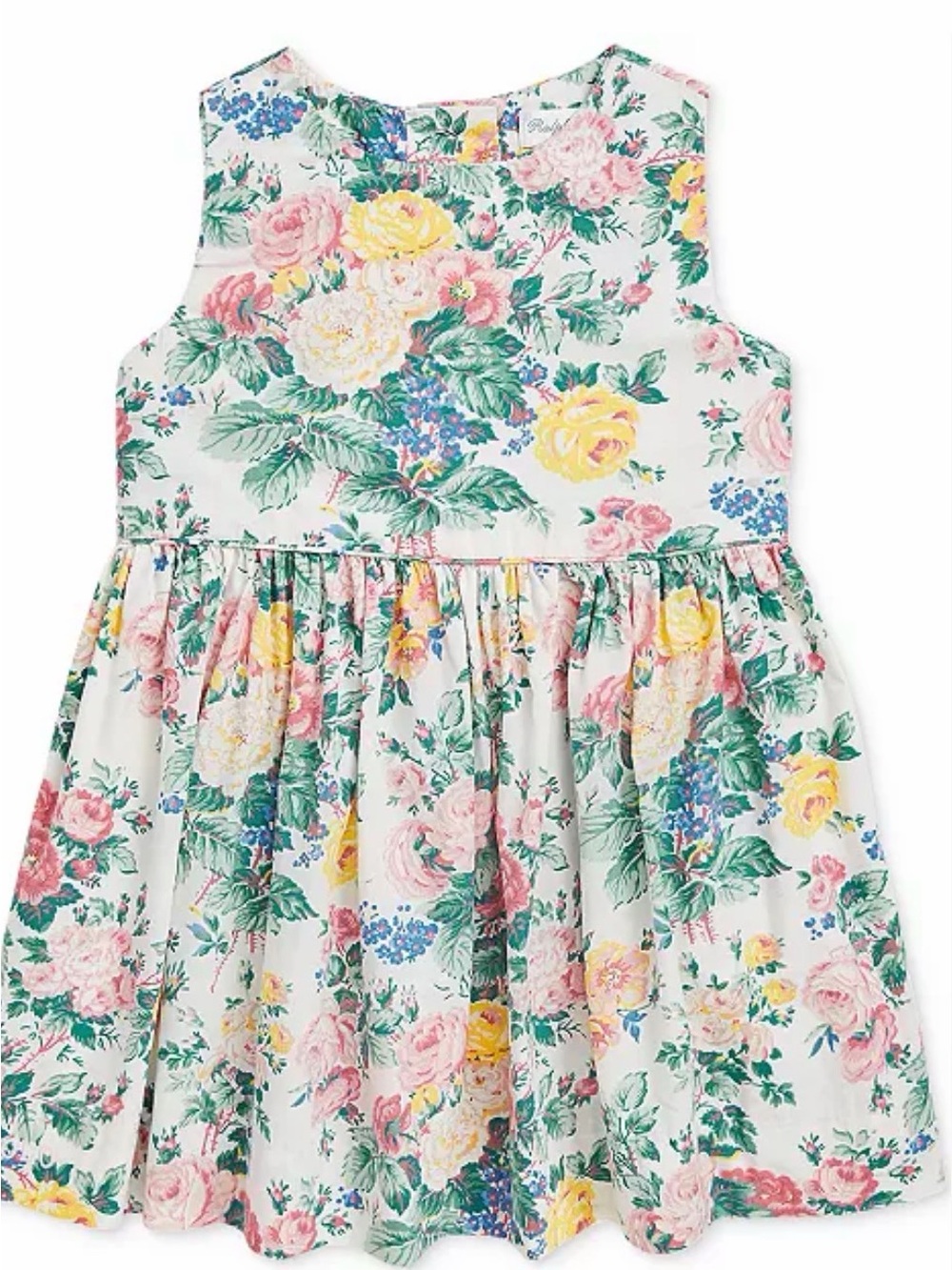 Ralph Lauren cotton poplin pink Floral Sleeveless Dress